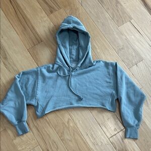 Aritzia Tna CozyAF Fleece cropped hoodie.